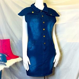 Short sleeve denim dress